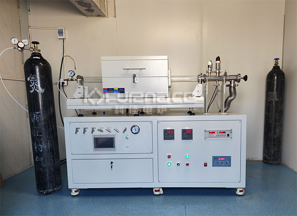 1200℃雙溫區滑道CVD管式爐實拍圖