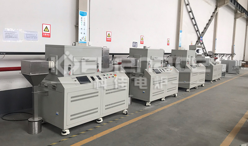 比較常用的連續進出料旋轉管式爐