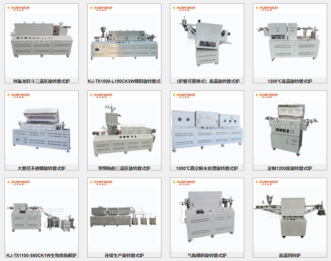 各種不同型號和配置的實驗用回轉(zhuǎn)爐