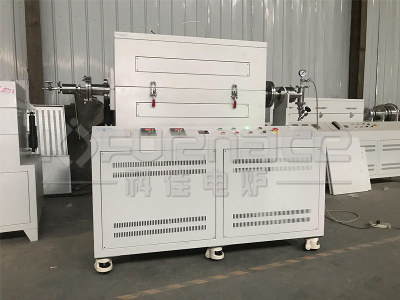 1100℃雙溫區(qū)旋轉(zhuǎn)傾斜管式爐