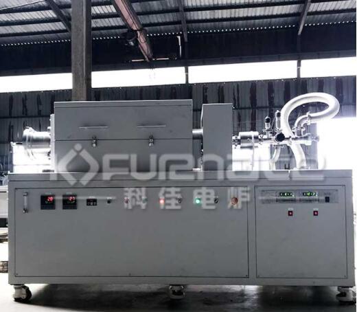 高真空雙溫區(qū)旋轉(zhuǎn)傾斜管式爐