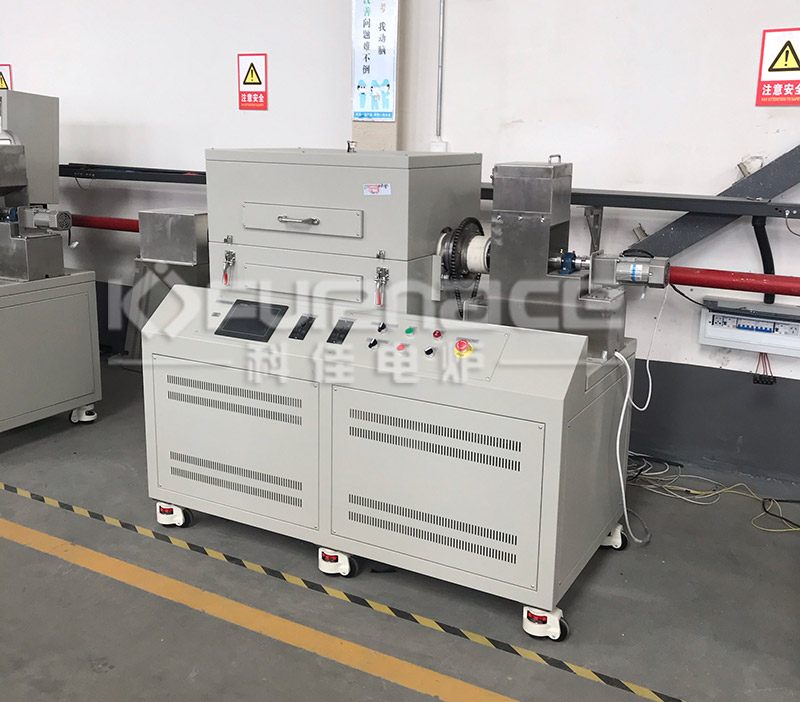 比較常用的連續進出料旋轉管式爐