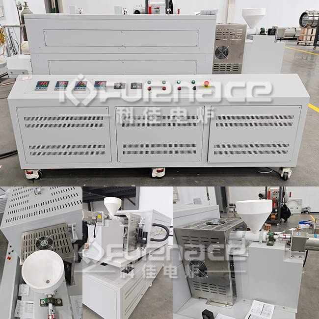 特氟龍料斗三溫區旋轉管式爐實拍圖